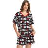 LazyCozy Striped Pajama Set for Women, Viscose Made from Bamboo, Short Sleeve Shirt with Sleep Shorts Soft PJ Set(Xoxo)