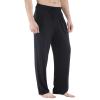 GYS Men’s Bamboo Viscose Pajama Pants, Soft Sleep Lounge Pants Comfy Pj Bottoms with Pockets & Drawstring(Black)