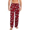 GYS Men’s Bamboo Viscose Pajama Pants, Soft Sleep Lounge Pants Comfy Pj Bottoms with Pockets & Drawstring(Christmas Red)