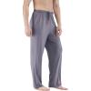 GYS Men’s Bamboo Viscose Pajama Pants, Soft Sleep Lounge Pants Comfy Pj Bottoms with Pockets & Drawstring(Dark Grey)