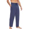 GYS Men’s Bamboo Viscose Pajama Pants, Soft Sleep Lounge Pants Comfy Pj Bottoms with Pockets & Drawstring(Grayish Blue)