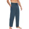 GYS Men’s Bamboo Viscose Pajama Pants, Soft Sleep Lounge Pants Comfy Pj Bottoms with Pockets & Drawstring(Grayish Green)