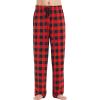 GYS Men’s Bamboo Viscose Pajama Pants, Soft Sleep Lounge Pants Comfy Pj Bottoms with Pockets & Drawstring(Red Plaid)