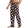 GYS Men’s Bamboo Viscose Pajama Pants, Soft Sleep Lounge Pants Comfy Pj Bottoms with Pockets & Drawstring(Santa Claus Black)