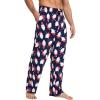 GYS Men’s Bamboo Viscose Pajama Pants, Soft Sleep Lounge Pants Comfy Pj Bottoms with Pockets & Drawstring(Santa Claus Navy)