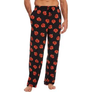 GYS Men’s Bamboo Viscose Pajama Pants, Soft Sleep Lounge Pants Comfy Pj Bottoms with Pockets & Drawstring(Pumpkin)