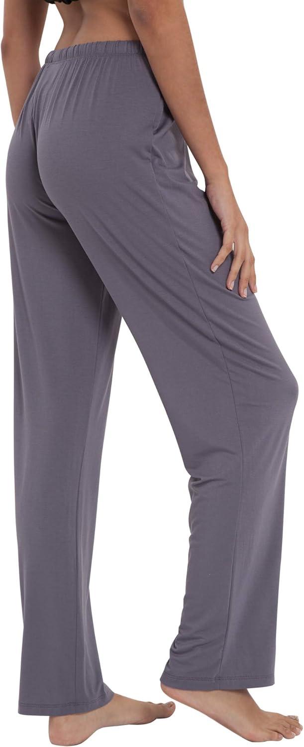 imageGYS Bamboo Viscose Womens Pajama Pants Lightweight Comfy Casual Lounge Yoga Pants Pj Bottoms Sleep Pants with DrawstringAdark Grey