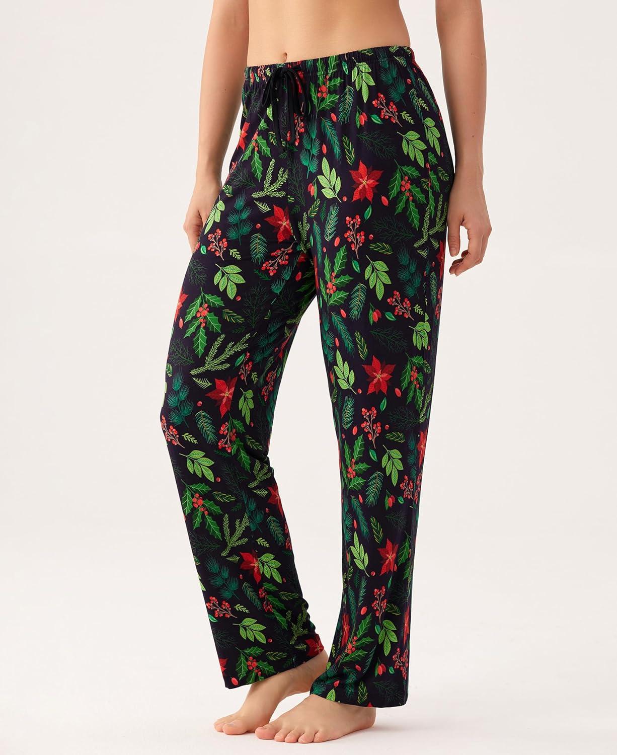 imageGYS Bamboo Viscose Womens Pajama Pants Lightweight Comfy Casual Lounge Yoga Pants Pj Bottoms Sleep Pants with DrawstringHolly