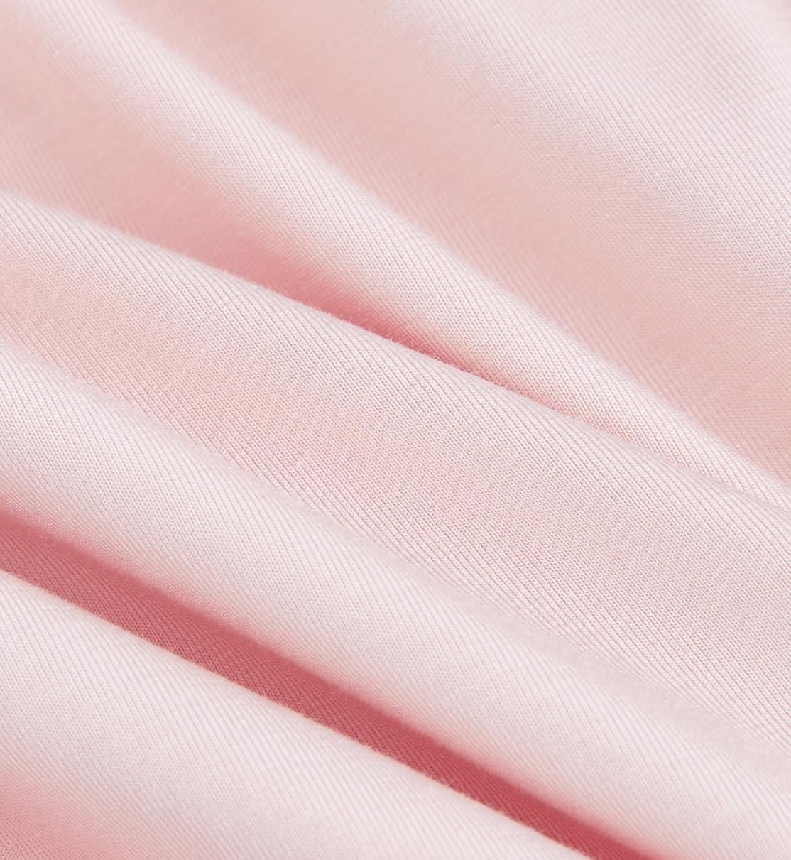 imageGYS Premium Womens Pajama Set Bamboo Viscose 2 Piece Short Sleeve SleepwearPink