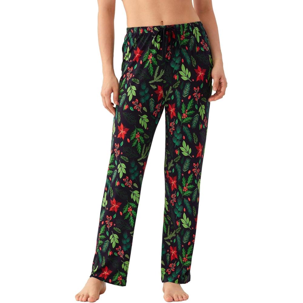 imageGYS Bamboo Viscose Womens Pajama Pants Lightweight Comfy Casual Lounge Yoga Pants Pj Bottoms Sleep Pants with DrawstringHolly