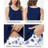 GYS Bamboo Viscose Pajamas for Women, Ultra Soft Summer Tank Top and Shorts Sleepwear Set with Lace Trim(D- Navy)
