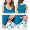 GYS Bamboo Viscose Pajamas for Women, Ultra Soft Summer Tank Top and Shorts Sleepwear Set with Lace Trim(D- Teal Blue)