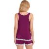 GYS Bamboo Viscose Pajamas for Women, Ultra Soft Summer Tank Top and Shorts Sleepwear Set with Lace Trim(Dark Purple)