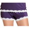 GYS Bamboo Viscose Pajamas for Women, Ultra Soft Summer Tank Top and Shorts Sleepwear Set with Lace Trim(Deep Purple)