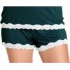 GYS Bamboo Viscose Pajamas for Women, Ultra Soft Summer Tank Top and Shorts Sleepwear Set with Lace Trim(Peacock Green)