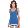 GYS Bamboo Viscose Pajamas for Women, Ultra Soft Summer Tank Top and Shorts Sleepwear Set with Lace Trim(Prussian Blue)