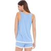 GYS Bamboo Viscose Pajamas for Women, Ultra Soft Summer Tank Top and Shorts Sleepwear Set with Lace Trim(Sky Blue)