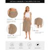 GYS Bamboo Viscose Skirts for Women Knee Length Flowy Ruched High Waist Knit A-Line Casual Summer Skirt with Pockets(Camel)