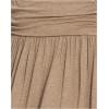 GYS Bamboo Viscose Skirts for Women Knee Length Flowy Ruched High Waist Knit A-Line Casual Summer Skirt with Pockets(Camel)