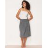 GYS Bamboo Viscose Skirts for Women Knee Length Flowy Ruched High Waist Knit A-Line Casual Summer Skirt with Pockets(Dark Heather Grey)