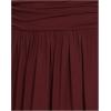 GYS Bamboo Viscose Skirts for Women Knee Length Flowy Ruched High Waist Knit A-Line Casual Summer Skirt with Pockets(Ficus Red)