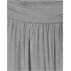 GYS Bamboo Viscose Skirts for Women Knee Length Flowy Ruched High Waist Knit A-Line Casual Summer Skirt with Pockets(Heather Grey)