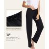 GYS Bamboo Viscose Women’s Pajama Pants, Lightweight Comfy Casual Lounge Yoga Pants, Pj Bottoms Sleep Pants with Drawstring(A-black)