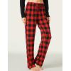GYS Bamboo Viscose Women’s Pajama Pants, Lightweight Comfy Casual Lounge Yoga Pants, Pj Bottoms Sleep Pants with Drawstring(A-red Buffalo Plaid)
