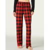 GYS Bamboo Viscose Women’s Pajama Pants, Lightweight Comfy Casual Lounge Yoga Pants, Pj Bottoms Sleep Pants with Drawstring(A-red Buffalo Plaid)