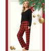 GYS Bamboo Viscose Women’s Pajama Pants, Lightweight Comfy Casual Lounge Yoga Pants, Pj Bottoms Sleep Pants with Drawstring(A-red Buffalo Plaid)