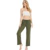 GYS Bamboo Viscose Women’s Pajama Pants, Lightweight Comfy Casual Lounge Yoga Pants, Pj Bottoms Sleep Pants with Drawstring(Avocado)