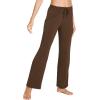 GYS Bamboo Viscose Women’s Pajama Pants, Lightweight Comfy Casual Lounge Yoga Pants, Pj Bottoms Sleep Pants with Drawstring(Brown)