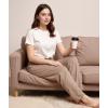 GYS Bamboo Viscose Women’s Pajama Pants, Lightweight Comfy Casual Lounge Yoga Pants, Pj Bottoms Sleep Pants with Drawstring(Camel)