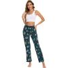 GYS Bamboo Viscose Women’s Pajama Pants, Lightweight Comfy Casual Lounge Yoga Pants, Pj Bottoms Sleep Pants with Drawstring(Christmas Green)