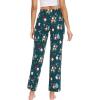 GYS Bamboo Viscose Women’s Pajama Pants, Lightweight Comfy Casual Lounge Yoga Pants, Pj Bottoms Sleep Pants with Drawstring(Christmas Green)