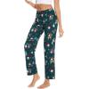 GYS Bamboo Viscose Women’s Pajama Pants, Lightweight Comfy Casual Lounge Yoga Pants, Pj Bottoms Sleep Pants with Drawstring(Christmas Green)