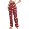 GYS Bamboo Viscose Women’s Pajama Pants, Lightweight Comfy Casual Lounge Yoga Pants, Pj Bottoms Sleep Pants with Drawstring(Christmas Red)