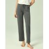 GYS Bamboo Viscose Women’s Pajama Pants, Lightweight Comfy Casual Lounge Yoga Pants, Pj Bottoms Sleep Pants with Drawstring(Dark Heather Grey)