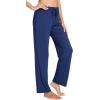 GYS Bamboo Viscose Women’s Pajama Pants, Lightweight Comfy Casual Lounge Yoga Pants, Pj Bottoms Sleep Pants with Drawstring(Deep Blue)