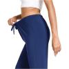 GYS Bamboo Viscose Women’s Pajama Pants, Lightweight Comfy Casual Lounge Yoga Pants, Pj Bottoms Sleep Pants with Drawstring(Deep Blue)