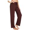 GYS Bamboo Viscose Women’s Pajama Pants, Lightweight Comfy Casual Lounge Yoga Pants, Pj Bottoms Sleep Pants with Drawstring(Ficus Red)