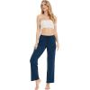 GYS Bamboo Viscose Women’s Pajama Pants, Lightweight Comfy Casual Lounge Yoga Pants, Pj Bottoms Sleep Pants with Drawstring(Ink Blue)