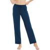 GYS Bamboo Viscose Women’s Pajama Pants, Lightweight Comfy Casual Lounge Yoga Pants, Pj Bottoms Sleep Pants with Drawstring(Ink Blue)