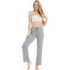 GYS Bamboo Viscose Women’s Pajama Pants, Lightweight Comfy Casual Lounge Yoga Pants, Pj Bottoms Sleep Pants with Drawstring(Light Heather Grey)