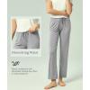GYS Bamboo Viscose Women’s Pajama Pants, Lightweight Comfy Casual Lounge Yoga Pants, Pj Bottoms Sleep Pants with Drawstring(Light Heather Grey)