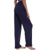 GYS Bamboo Viscose Women’s Pajama Pants, Lightweight Comfy Casual Lounge Yoga Pants, Pj Bottoms Sleep Pants with Drawstring(Navy)