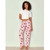 GYS Bamboo Viscose Women’s Pajama Pants, Lightweight Comfy Casual Lounge Yoga Pants, Pj Bottoms Sleep Pants with Drawstring(Pink Coffee Cup)