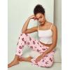 GYS Bamboo Viscose Women’s Pajama Pants, Lightweight Comfy Casual Lounge Yoga Pants, Pj Bottoms Sleep Pants with Drawstring(Pink Coffee Cup)