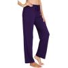 GYS Bamboo Viscose Women’s Pajama Pants, Lightweight Comfy Casual Lounge Yoga Pants, Pj Bottoms Sleep Pants with Drawstring(Purple)