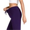 GYS Bamboo Viscose Women’s Pajama Pants, Lightweight Comfy Casual Lounge Yoga Pants, Pj Bottoms Sleep Pants with Drawstring(Purple)